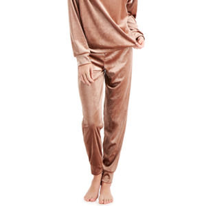 Jenni Velvet Lounge Jogger Pants in Mauve Women's Size XXL Elastic Waist Stretch